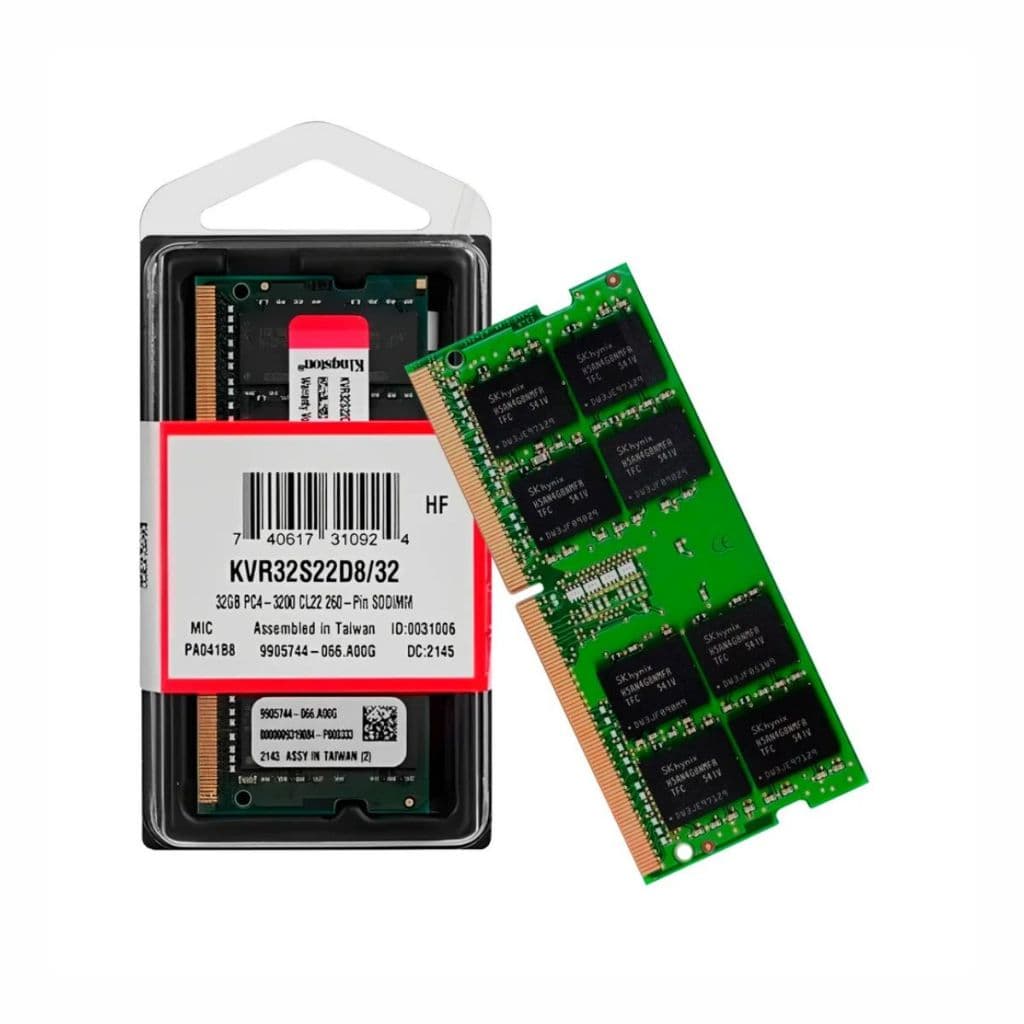 Memoria RAM para Notebook Kingston ValueRam So-Dimm 32gb 3200mhz Ddr4 Cl22 KVR32S22D8-32