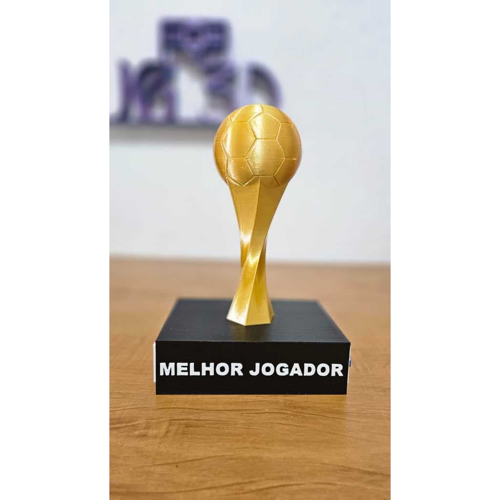 Troféu Personalizado Futebol em Impressão 3D | Artilheiro, Melhor Jogador e Melhor Goleiro