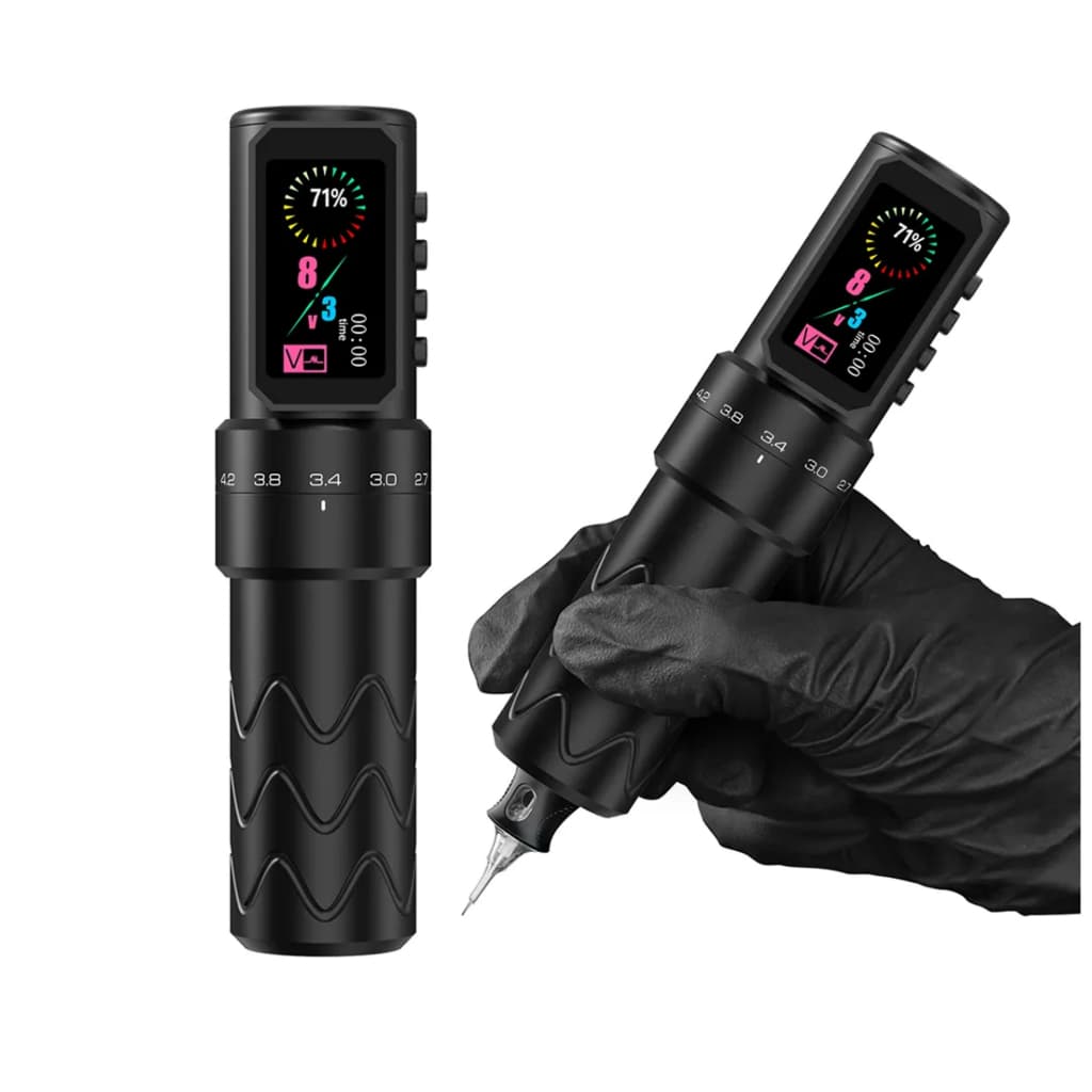 Pen Maquina Tattoo Flip Skin Cartucho Universal Ajuste Curso
