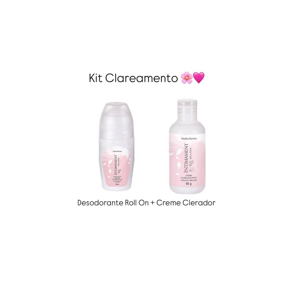 Kit Clareador Roll On + Creme Clareador Intimament Abelha Rainha