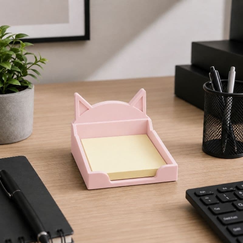 porta post it gatinho organizado de mesa modelo gato 76X76mm