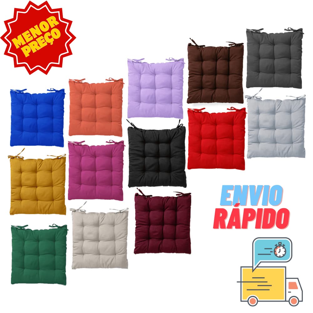Atacado Almofada Assento Futon Oxford Liso 40cm x 40cm - 40 unidades