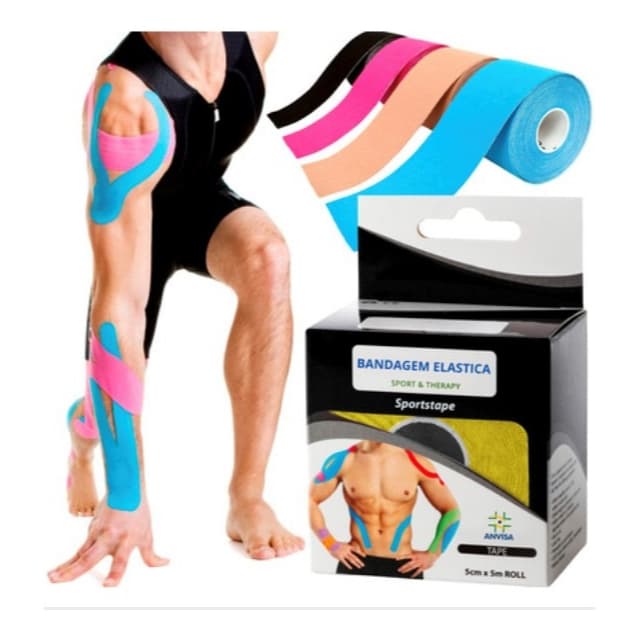 Fita Kinesio Tape Flexível Elástica 5cm Terapêutica Sortida