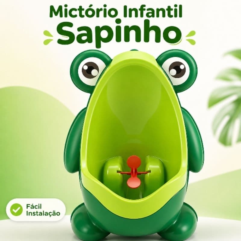 Mictório Sapinho Infantil: Desfralde Divertido e Sem Sujeira! 🐸 + Resistente com Alvo Giratório