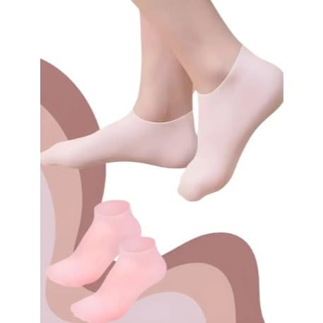 Meias De Hidratacao Silicone Gel Pes Anti-rachaduras Par