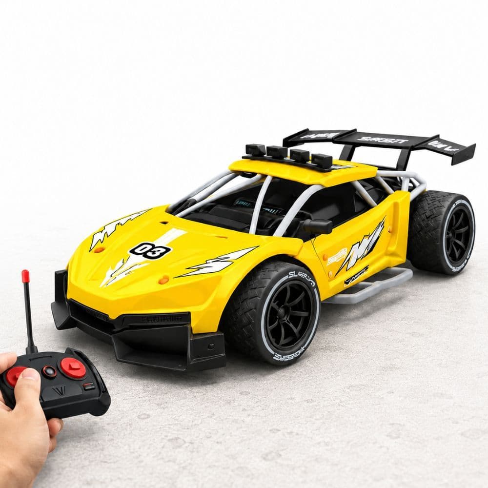 Carrinho Controle Remoto Esportivo Escala 1:16 Grande Alta Velocidade 4 Cores Para Colecionar + Pilhas Grátis