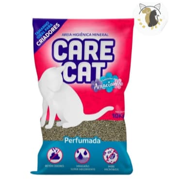 Areia Higiênica Gatos Carecat Perfumada 10 kg