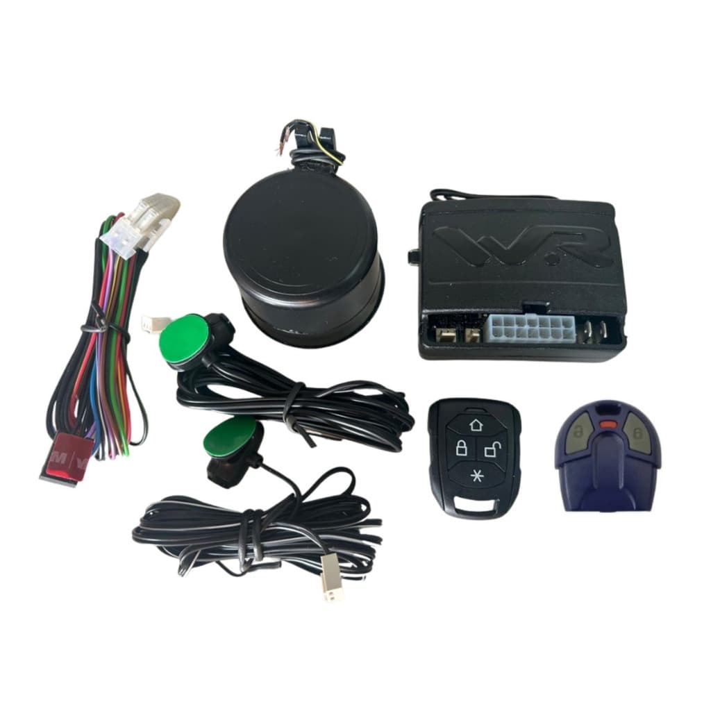 WR Alarme Veicular com Controle Azul Cabeça Fiat + Controle Extra