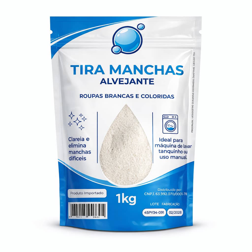 Percarbonato de Sódio 100% Puro Limpeza Em Geral Tira Manchas Roupas Brancas 1kg