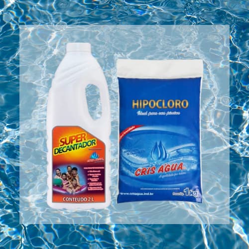 KIT SUPER DECANTADOR 2L + HIPOCLORO 1KG (CRIS ÁGUA)