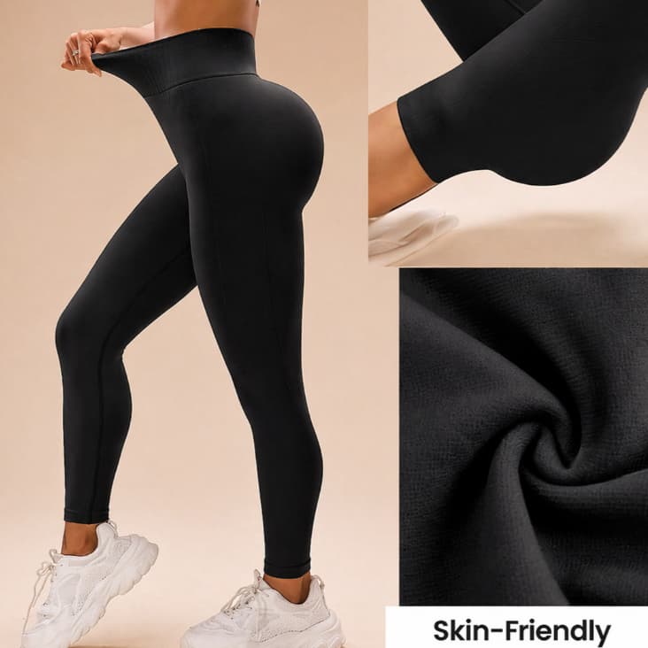 Calça Legging Feminina Suplex Preta Cós Alto Confortável Academia Não Transparente