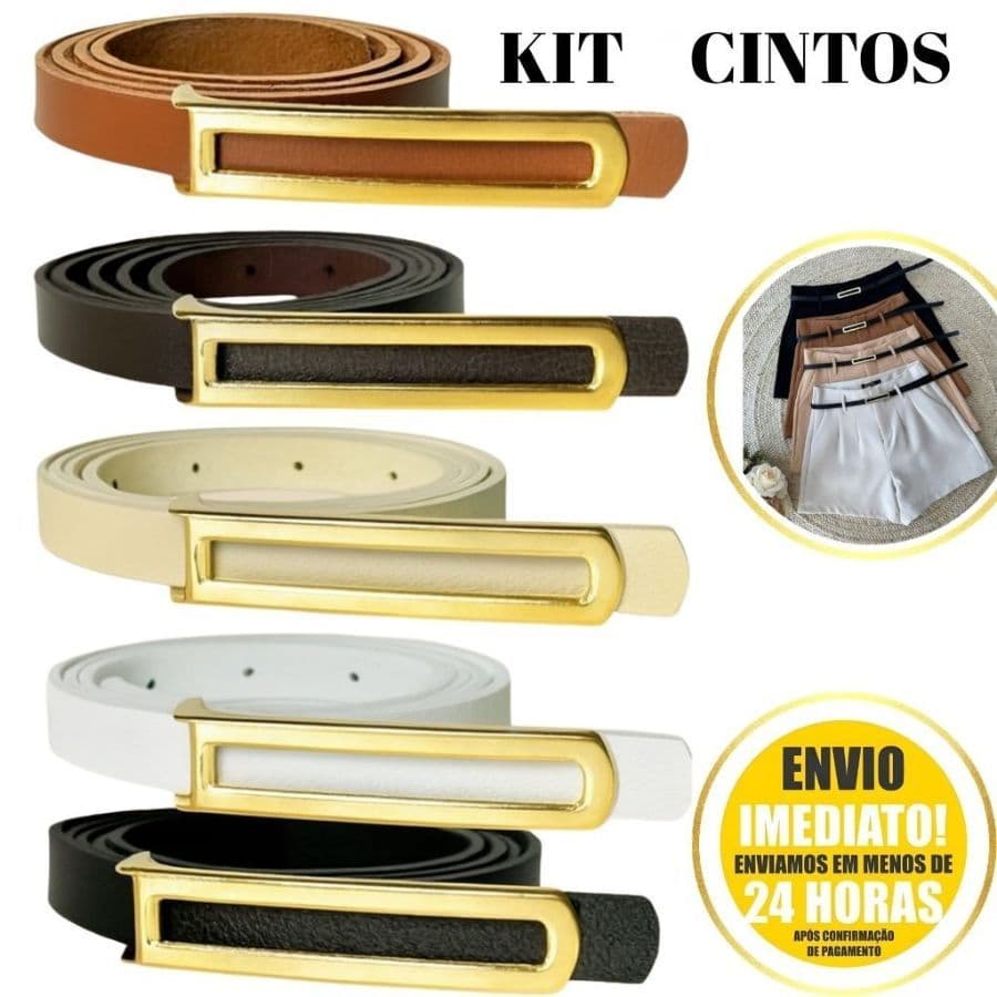 Kit Cinto Feminino Da Moda