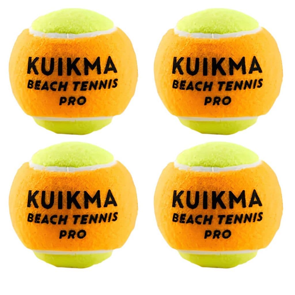 Kit Com 4 Bolas Beach Tennis Bolinha Tênis Praia Decathlon Kuikma Pro  (ex-sandever)