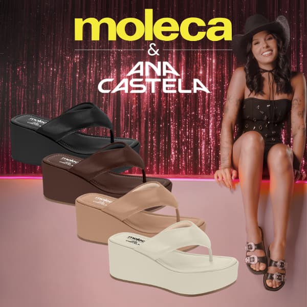 Tamanco Moleca Ana Castela Feminina Confortável Plataforma Dia a Dia Casual Calce Fácil Macio