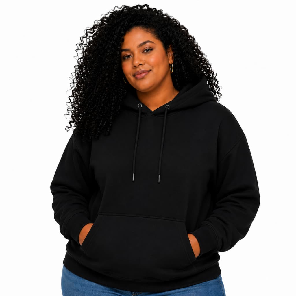 Moletom Feminino Com Capuz Algodão Blusa de Frio Unissex Masculino Liso Basico Dia Dia Moletom Canguru