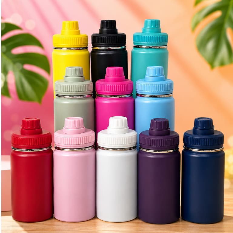 Garrafa Térmica 350ml Aço Inox– Capacidades Variadas para Uso Diário e Esportes
