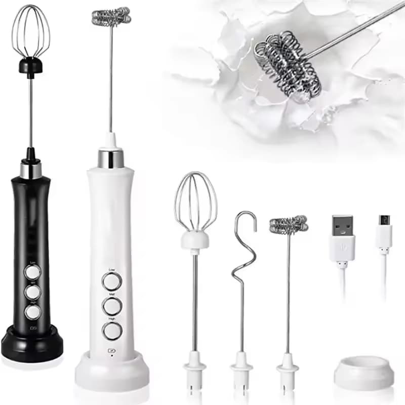 3 em 1 Electric Blender/USB Charging/Handheld Electric Whisk/Coffee Milk Frother