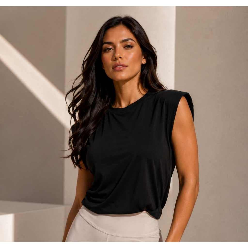 BLUSA MUSCLE TEE BASICA CASUAL ELEGANTE