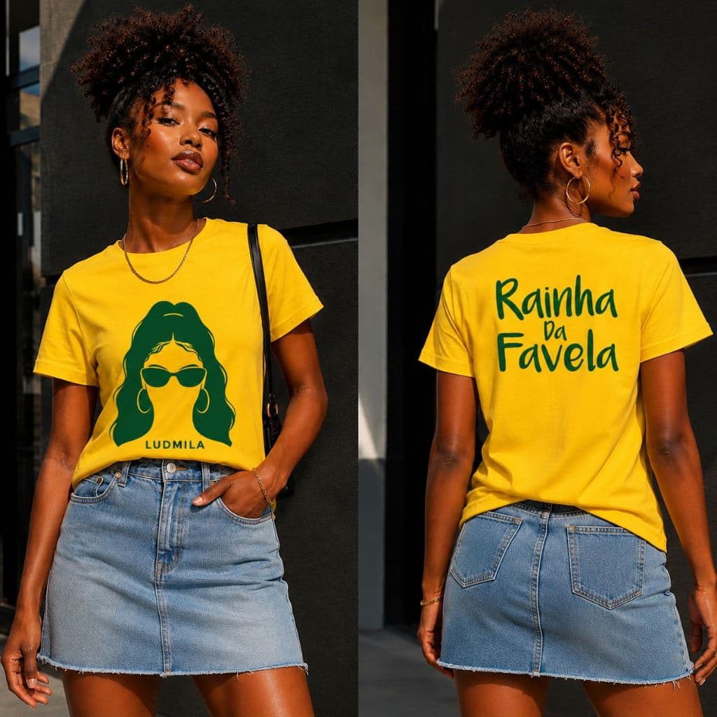 Camiseta Brasil Ludmila Rainha Da Favela Camisa 100% Algodão Envio Rapido