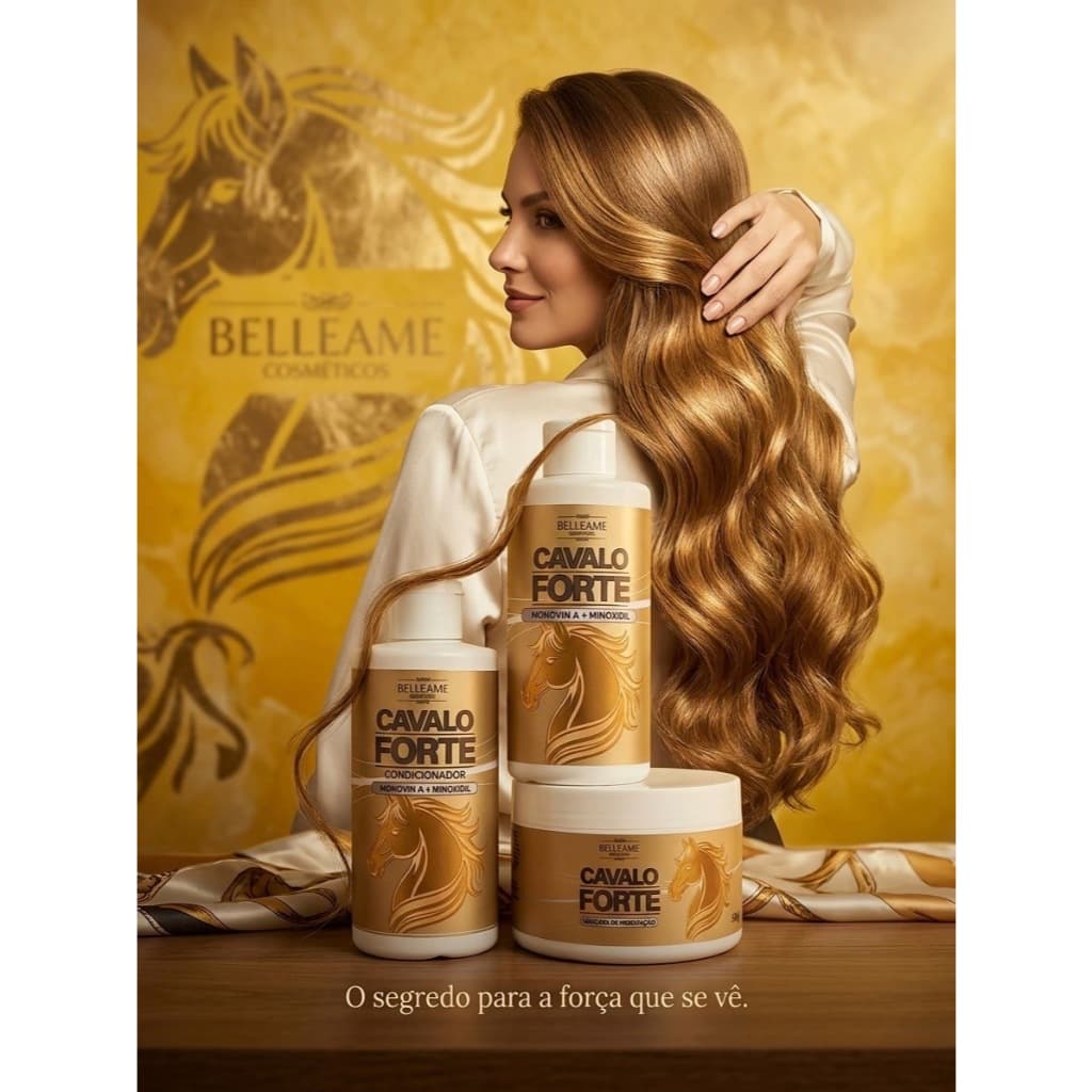 Kit Crescimento Capilar Força de Cavalo 3x300gr
