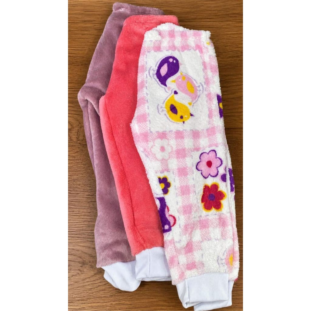 Kit 3 Calça Pijama em flecce Feminino