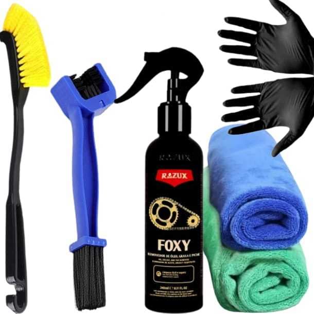Limpa Graxa Óleo De Motor E Corrente Para Motos Foxy 240ml Vonixx