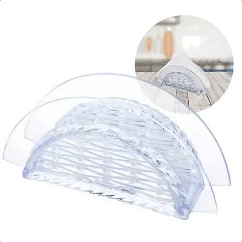 Porta Guardanapo Trançado Cristal Multiuso Transparente