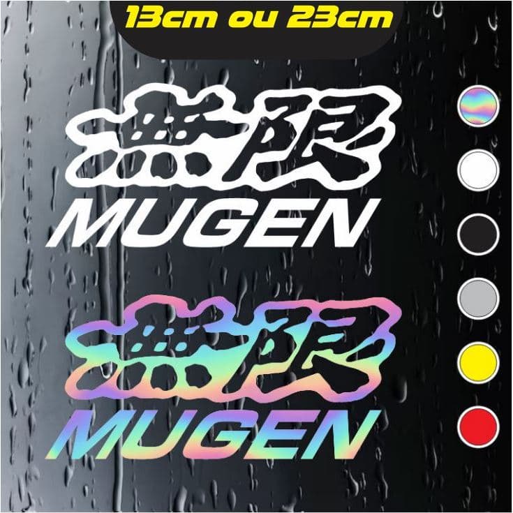 Adesivos Mugen Power - adesivos Honda mugen power JDM - Holográfico - 13cm ou 23cm cada
