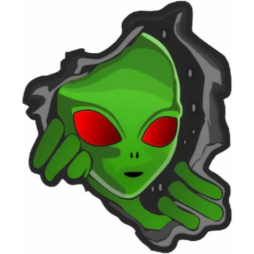 Adesivo Alienígena Alien Para Carro Moto Capacete Premium