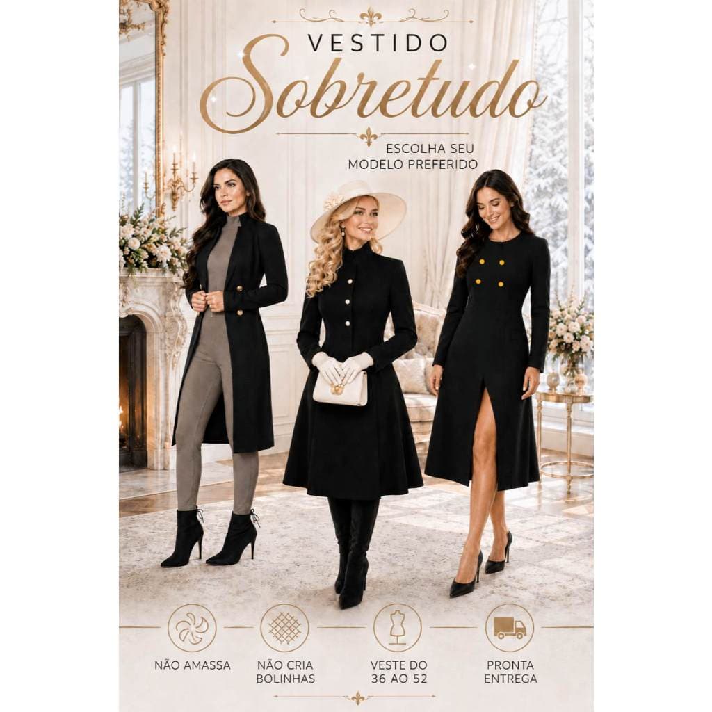 Sobretudo Feminino Cardigã Casaco Comprido jaquetão Longo aberto ou Vestido Moda Evangélica Mais Vendidos Estilo Blusão