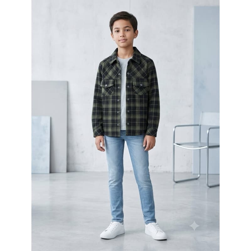 Camisa Social Infantil Masculina Menino Manga Longa Tamanho 04 – Elegante, Confortável e Estilosa