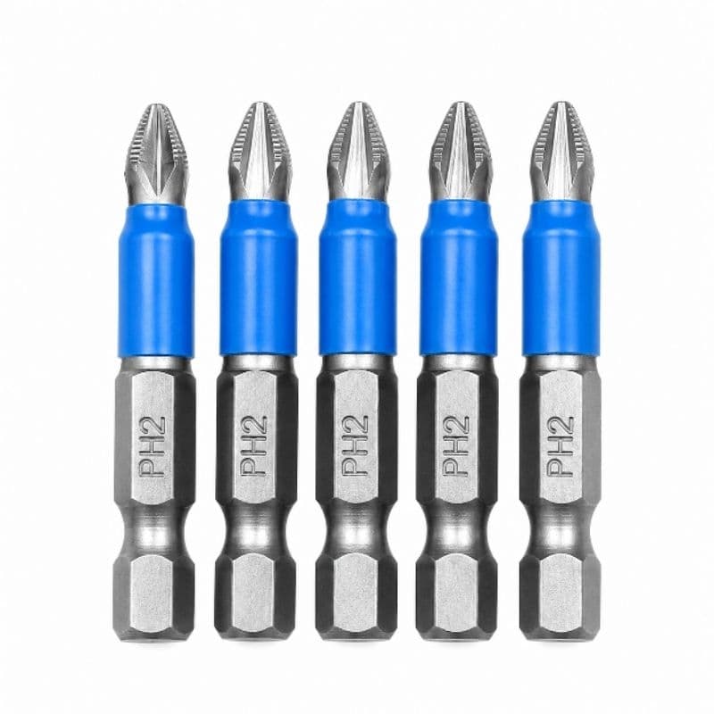 Kit Bits Ponteira Philips Ph2 Magnética Impacto Contém 6 Peças PH1-PH3-PZ1-PZ3 Chave PHILIPS