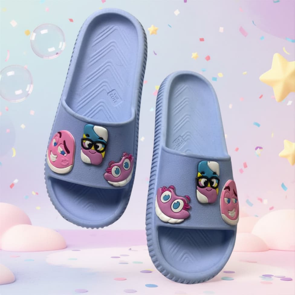 Chinelo Nuvem Fini Slide Macio Leve Doce Infantil Juvenil Feminino Azul