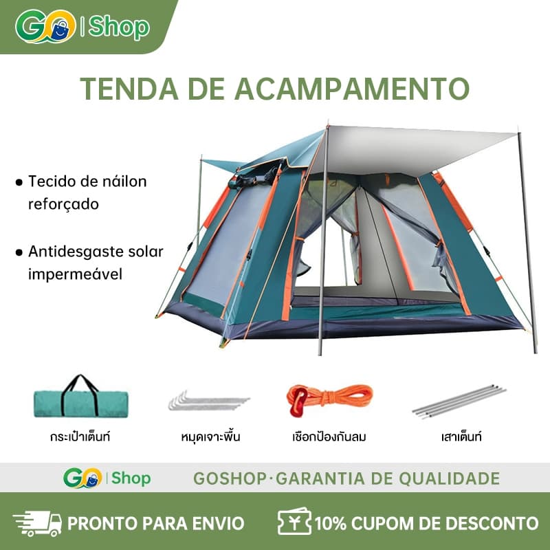 Flash Sale Barraca De Acampamento Pop-up Automática , Portátil 215 * 142cm 3-4 Pessoas