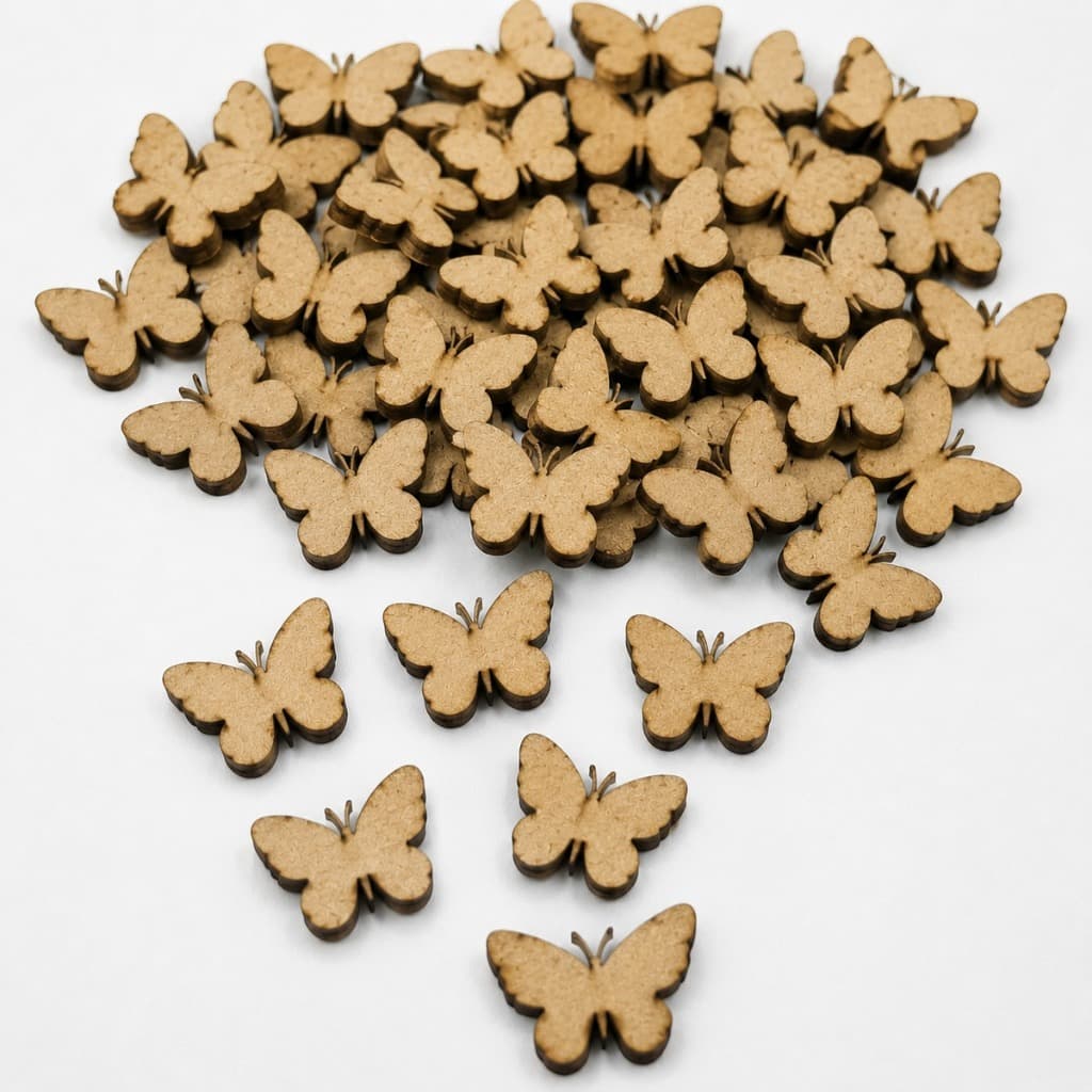 Kit Borboletinha 100/200/300 Unidades MDF Cru Corte a Laser Aplique Para Lembrancinha Convite Artesanato