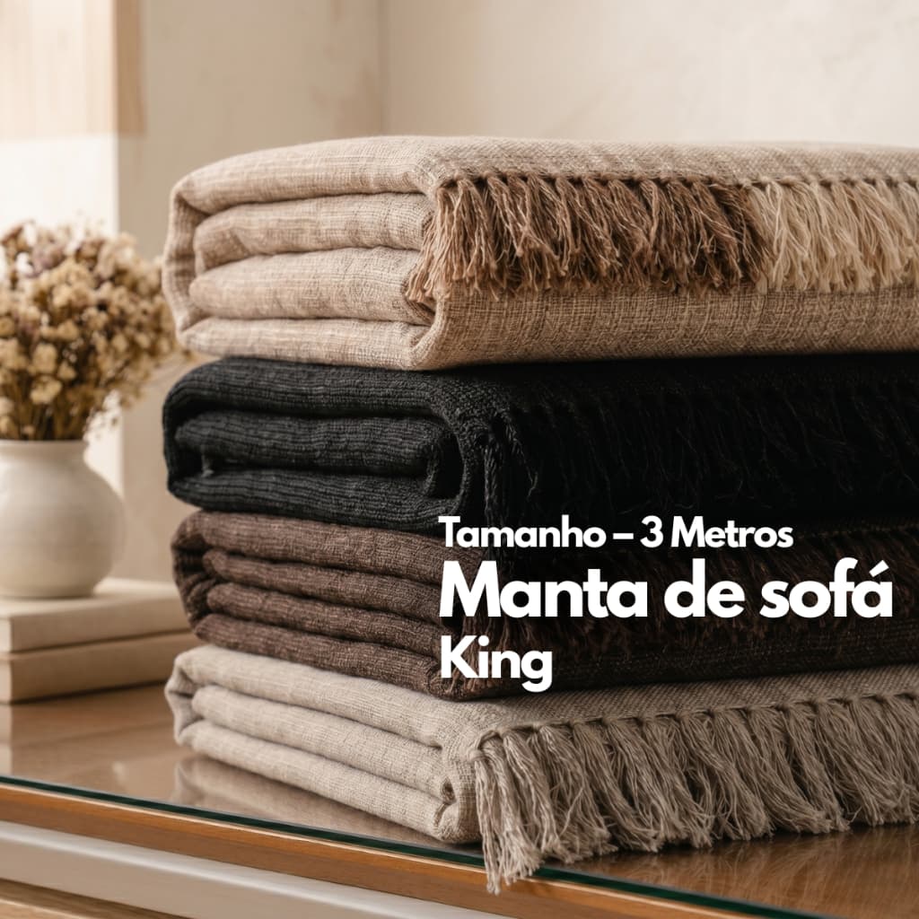 Manta Grande Algodão Para Cama King Sofá Retrátil Poltrona Decoração Casa