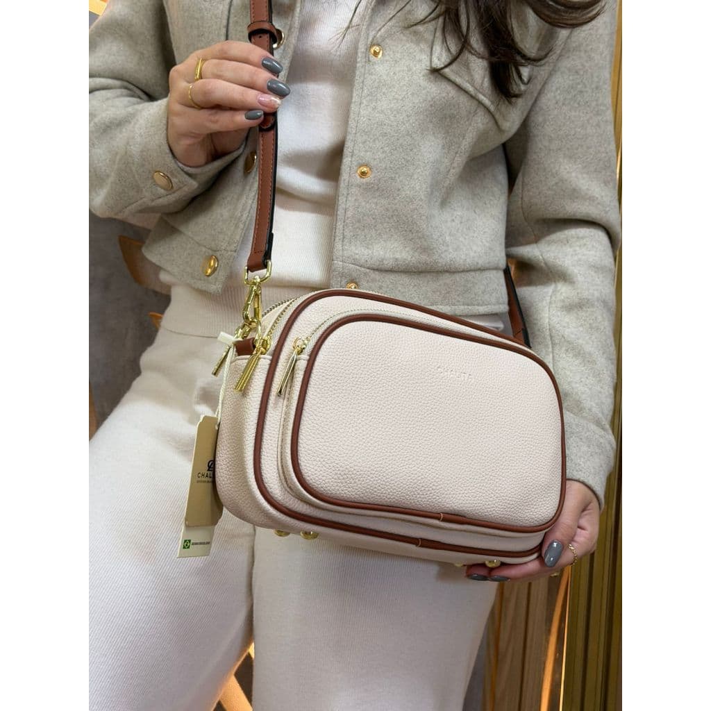 Bolsa Feminina Chalita Tiracolo M茅dia Trasnversal Fashion Ideal Dia a Dia