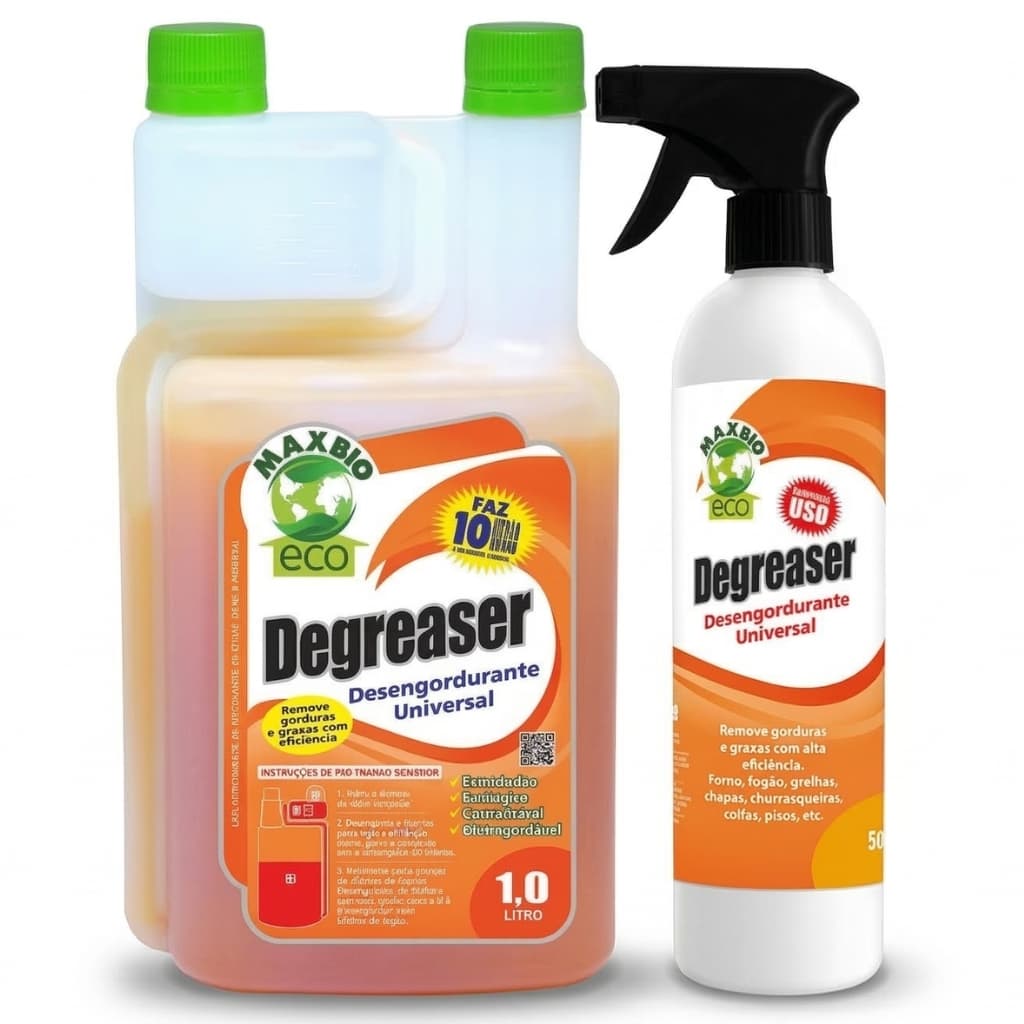 Kit Degreaser Maxbio Multisuperficie Desengordurante Graxas E Óleos Limpeza Remove Sujeira Original