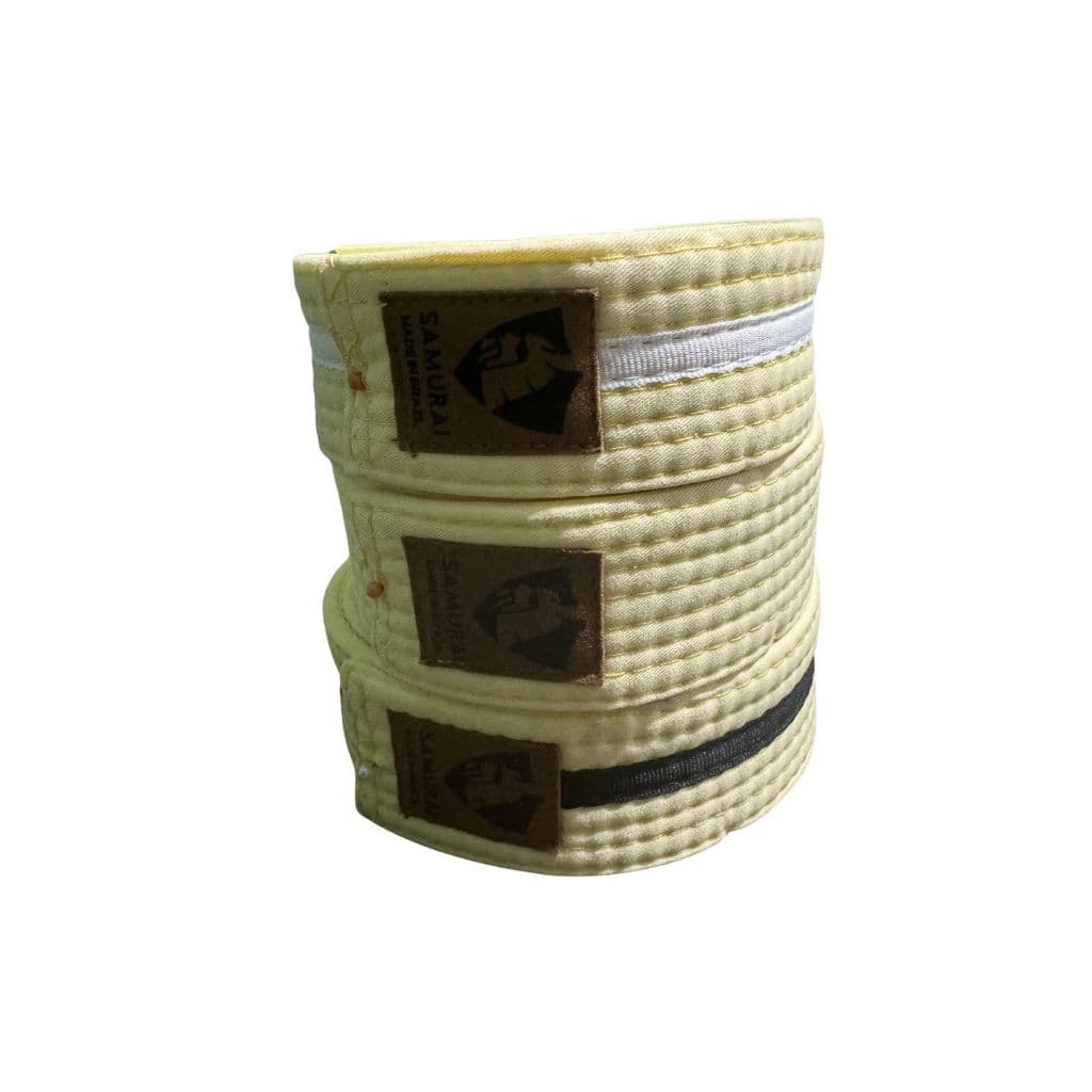 FAIXA DE JIU JITSU KIDS INFANTIL AMARELA
