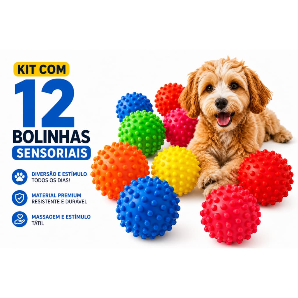 12 Bolinhas Cravo Fisioterapia Anti Stress Mão Bola Massageadora Para Pets