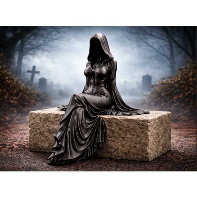 Estátua Ceifadora da Morte - Decorativo Impressão 3D Premium 15cm