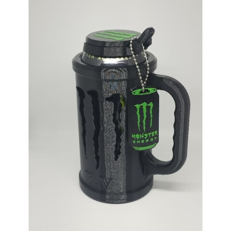 Porta Lata energetico 473ml  com Tampa e Chaveiro abridor