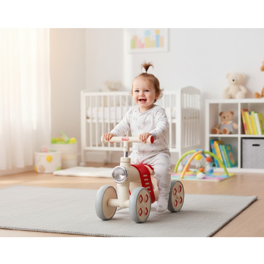 Mini Bike Infantil de Equilíbrio 4 Rodas Sem Pedal Bebê Treino Coordenação Presente Criança