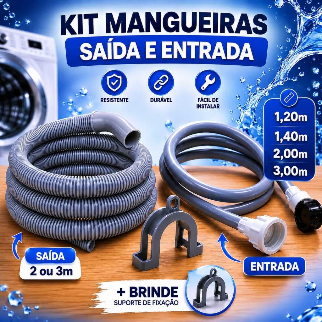 Mangueira Ent e Saída Máquina de Lavar