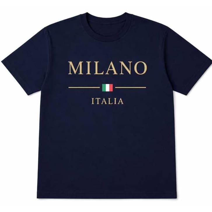 Camiseta Masculina Feminina Milano Itália Dia a dia Leve Confortável Moderno