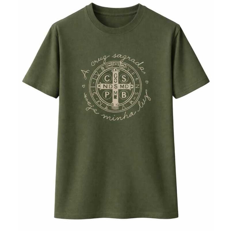 Camiseta Medalha São bento Religiosa Católico Cristã  Algodão Premium