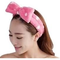 Faixa de Cabelo de Laço para Maquiagem e Skincare (Atoalhada)