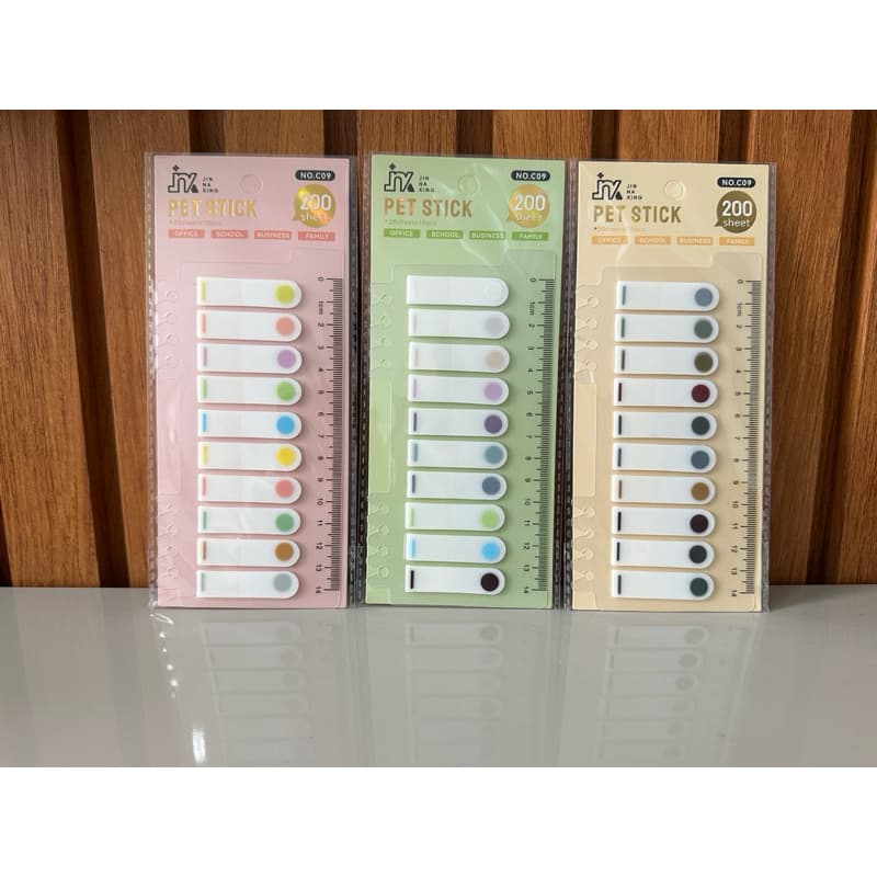 Marcadores Adesivos PET Stick – Post-it Index Colorido.