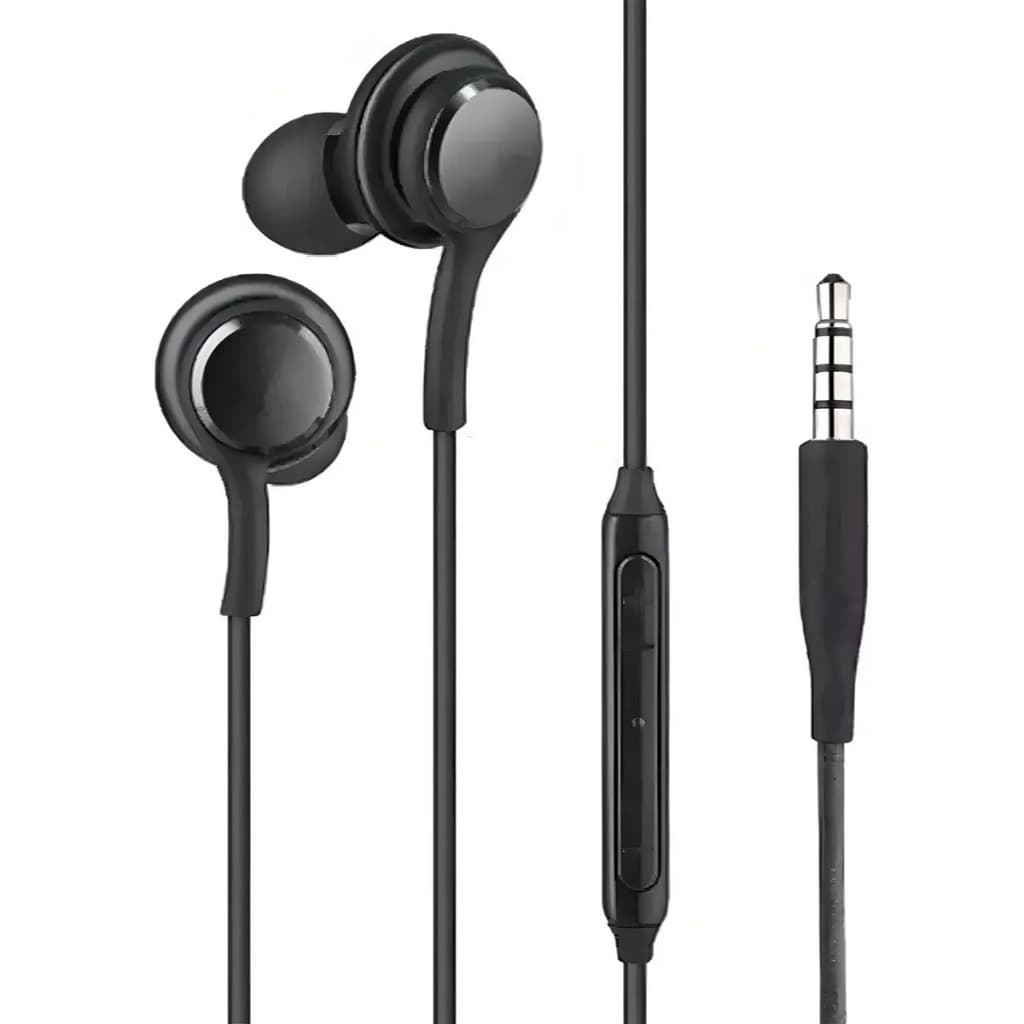 Fone De Ouvido In-ear H'maston Ej-s8 Preto Com Microfone Cabo 1.2m P2/auxiliar