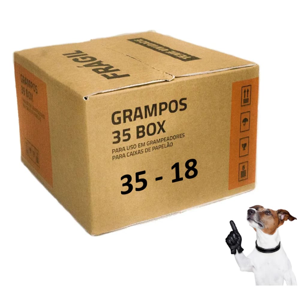 Grampo Box 35/18 Para Fechamento De Caixa De Papelao Caixa Com 5000 Unidades